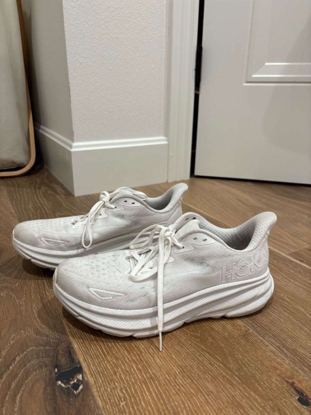Hoka White Athletic Sneakers - Picture 2 of 4